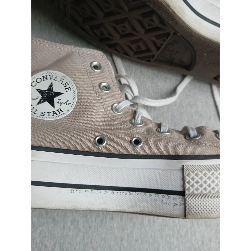 Converse Womens 7.5 Platform High Top Canvas Chuck Taylor Retro